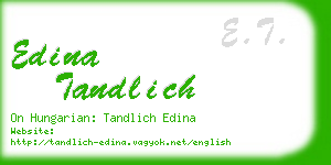 edina tandlich business card